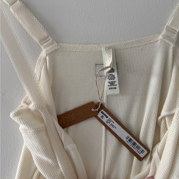 SKIMS NWT Cotton Rib Picot Mini White Dress S - Picture 6 of 7